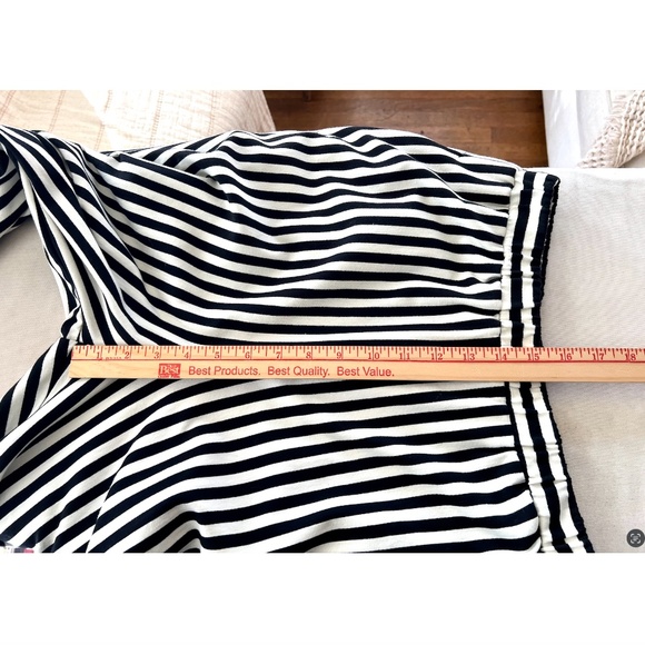 ALEMBIKA URBAN Black Striped Cotton Knit Balloon Pants - 1 (U.S. 6-8) - Picture 9 of 10